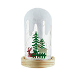 Snowy Glass Dome Lamp For Holiday Glow