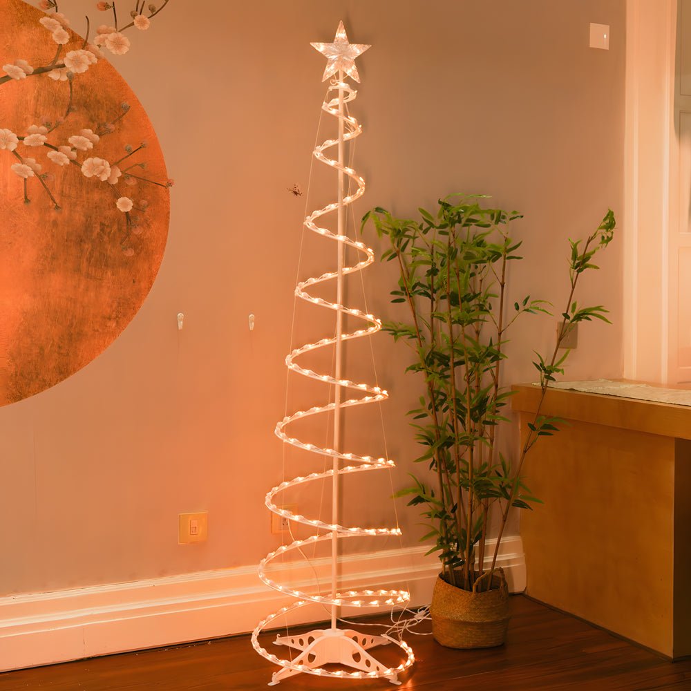 Spiral Tree Floor Light For Festive Glow