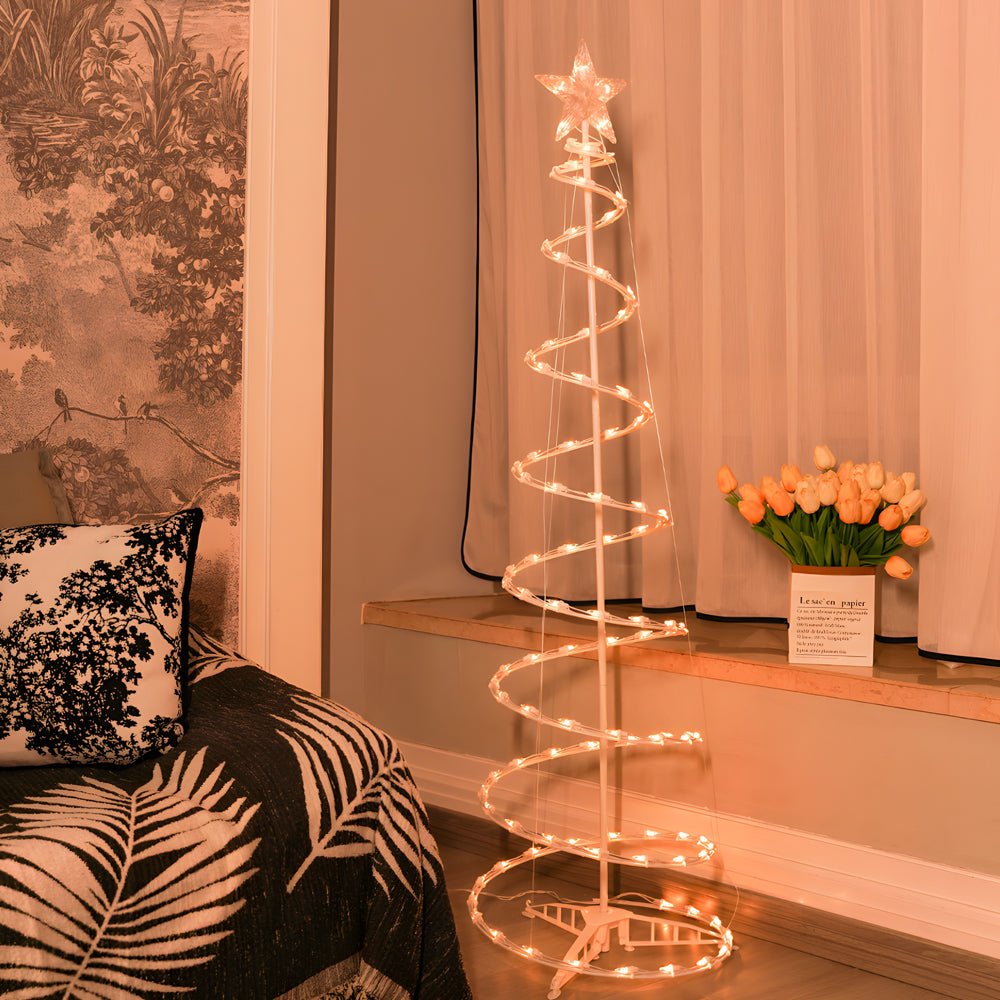 Spiral Tree Floor Light For Festive Glow