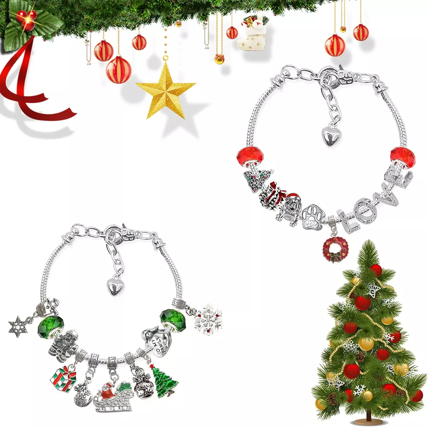 DIY-Adventskalender-Armband-Set für festlichen Charme