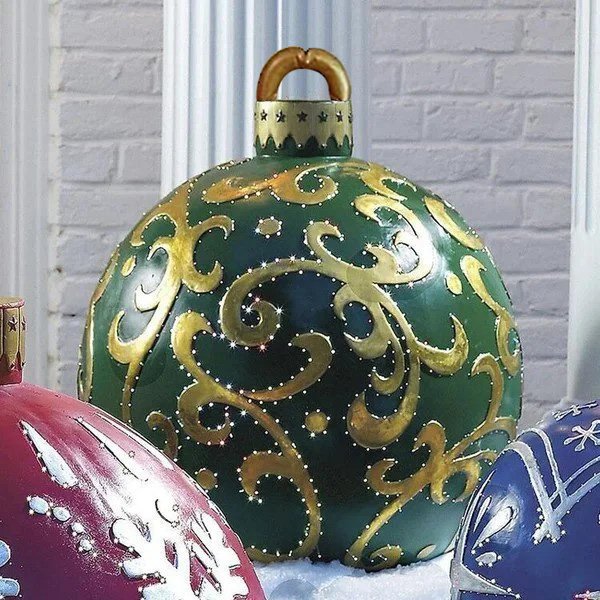 Pallina Gonfiabile per Decorazioni Natalizie con Tocco Festoso