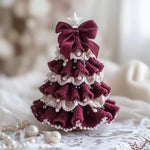 Crocheted Christmas Tree Decoration With Pearl Charm