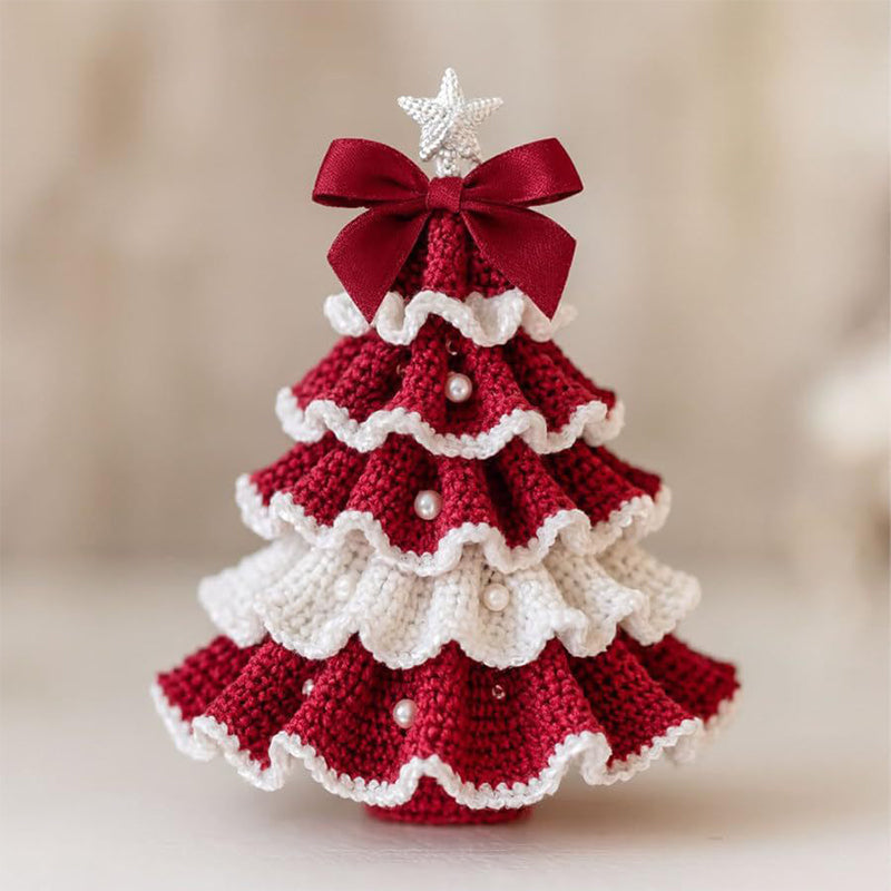 Crochet Christmas Tree Ornament With Festive Charm