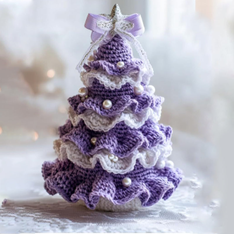 Crochet Christmas Tree Ornament With Festive Charm