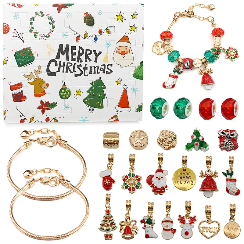 Calendario dell'Avvento Fai-da-Te per Creare Braccialetti Festivi