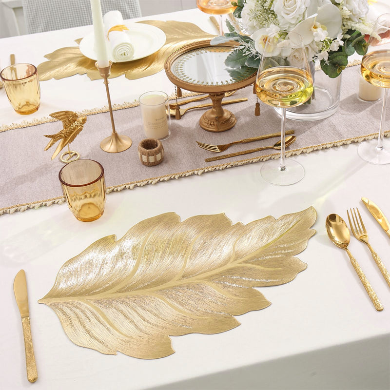 3D Gold Foil Placemats For Striking Tables