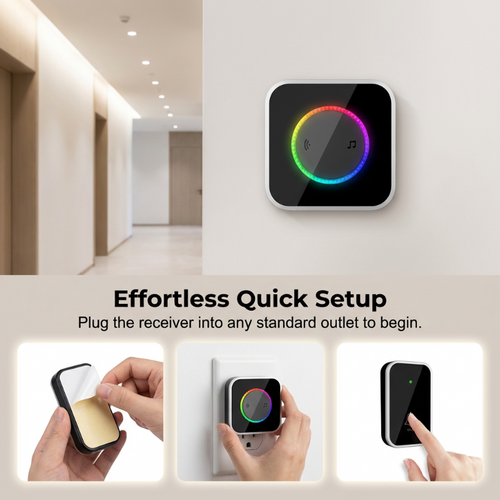 Campanello Wireless con Illuminazione a 7 Colori