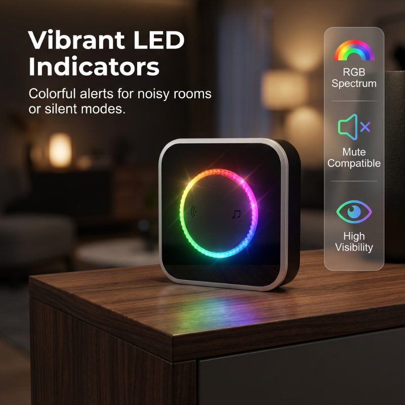 Campanello Wireless con Illuminazione a 7 Colori