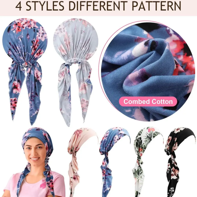 Turbante Floreale Preannodato per uno Stile Senza Sforzo