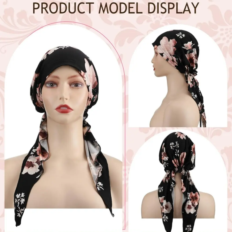 Turbante Floreale Preannodato per uno Stile Senza Sforzo