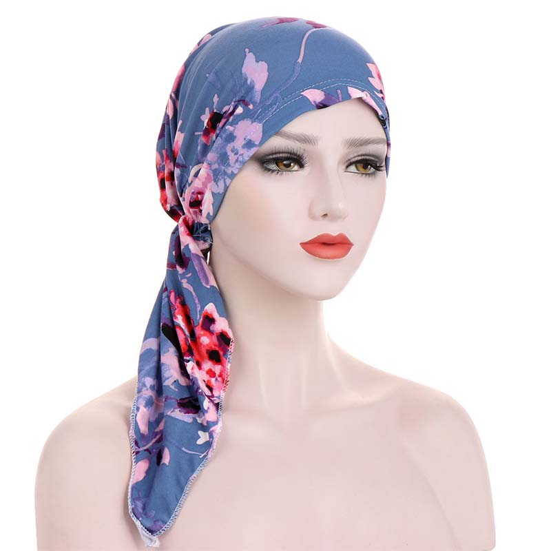 Turbante Floreale Preannodato per uno Stile Senza Sforzo