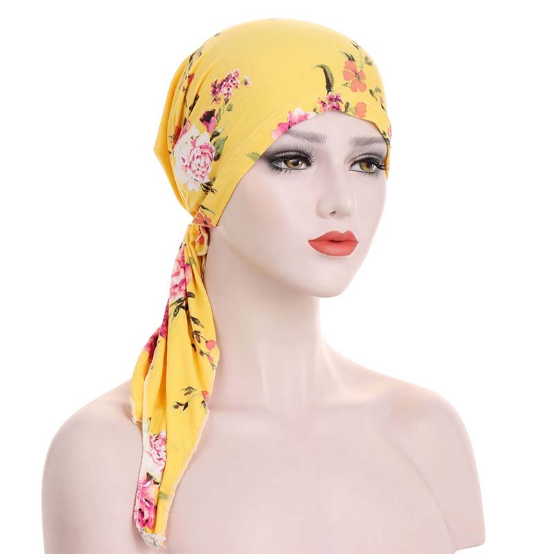 Turbante Floreale Preannodato per uno Stile Senza Sforzo