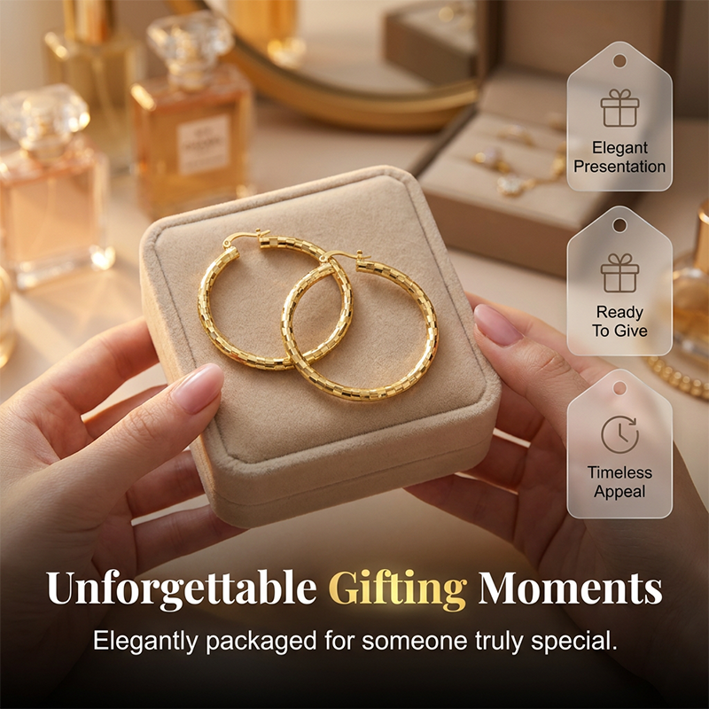 Diamond-Cut Hoop Earrings for Everyday Glow