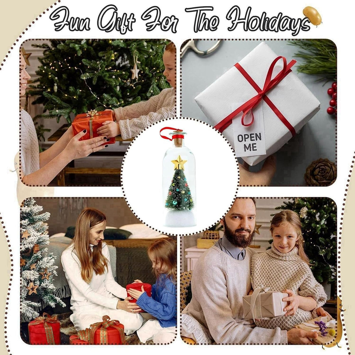 Recordable Message Bottle Storage Ornament For Holiday Memories