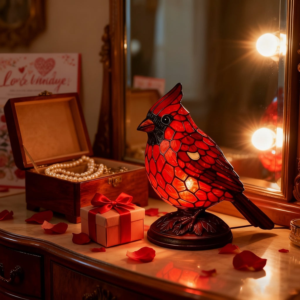 Art Glass Bird Lamp For Warm Character