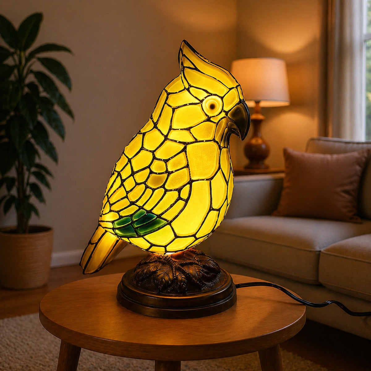 Art Glass Bird Lamp For Warm Character