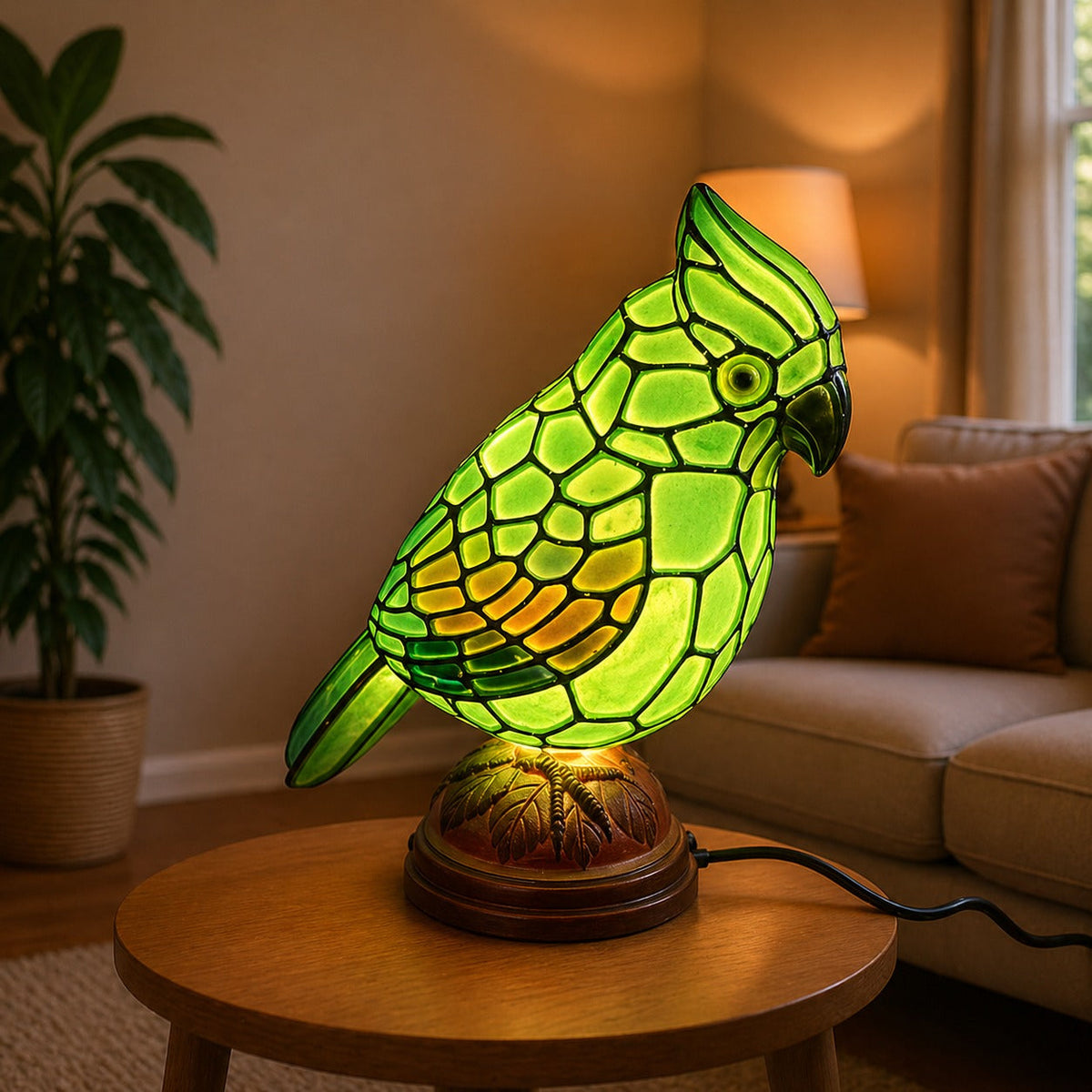Art Glass Bird Lamp For Warm Character