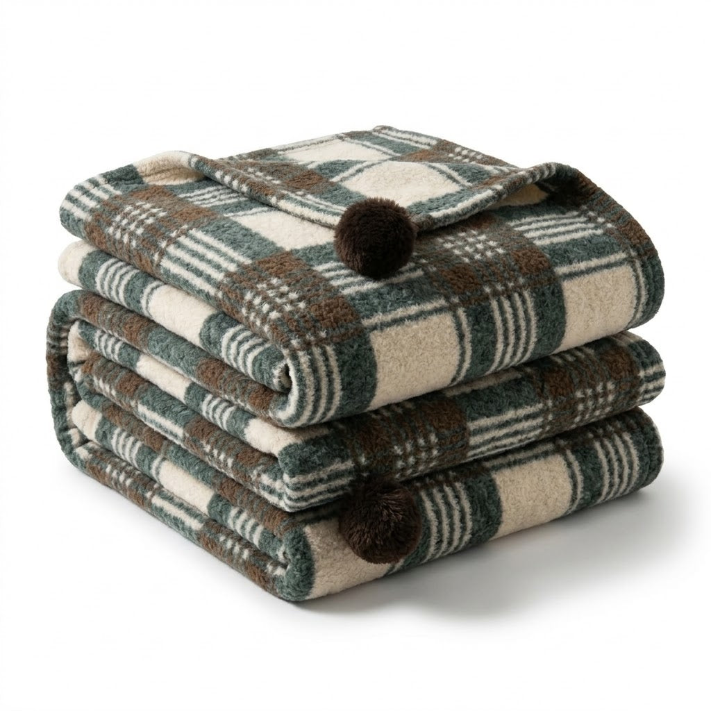 Nordic Plaid Blanket For Cozy Character