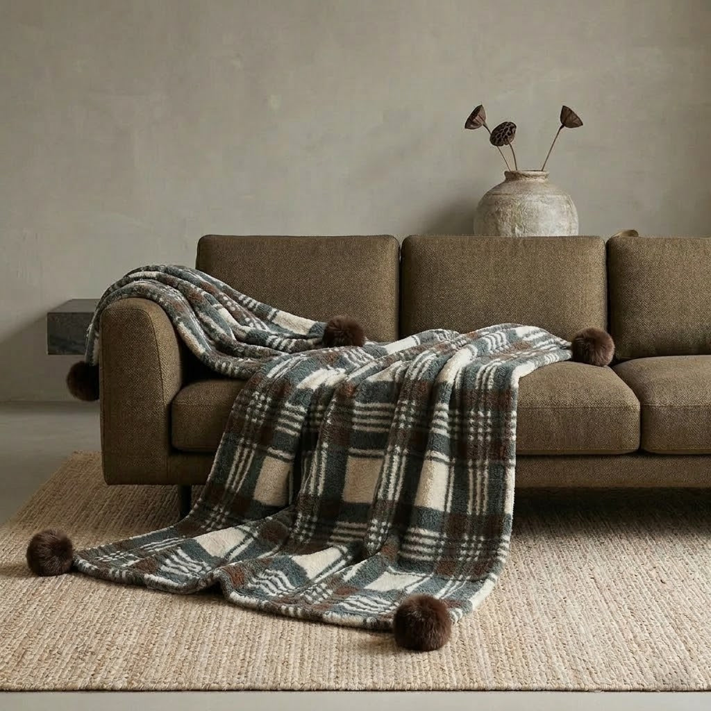Nordic Plaid Blanket For Cozy Character