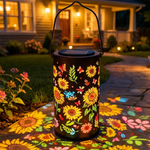 Solar Sunflower Lantern for Garden Glow