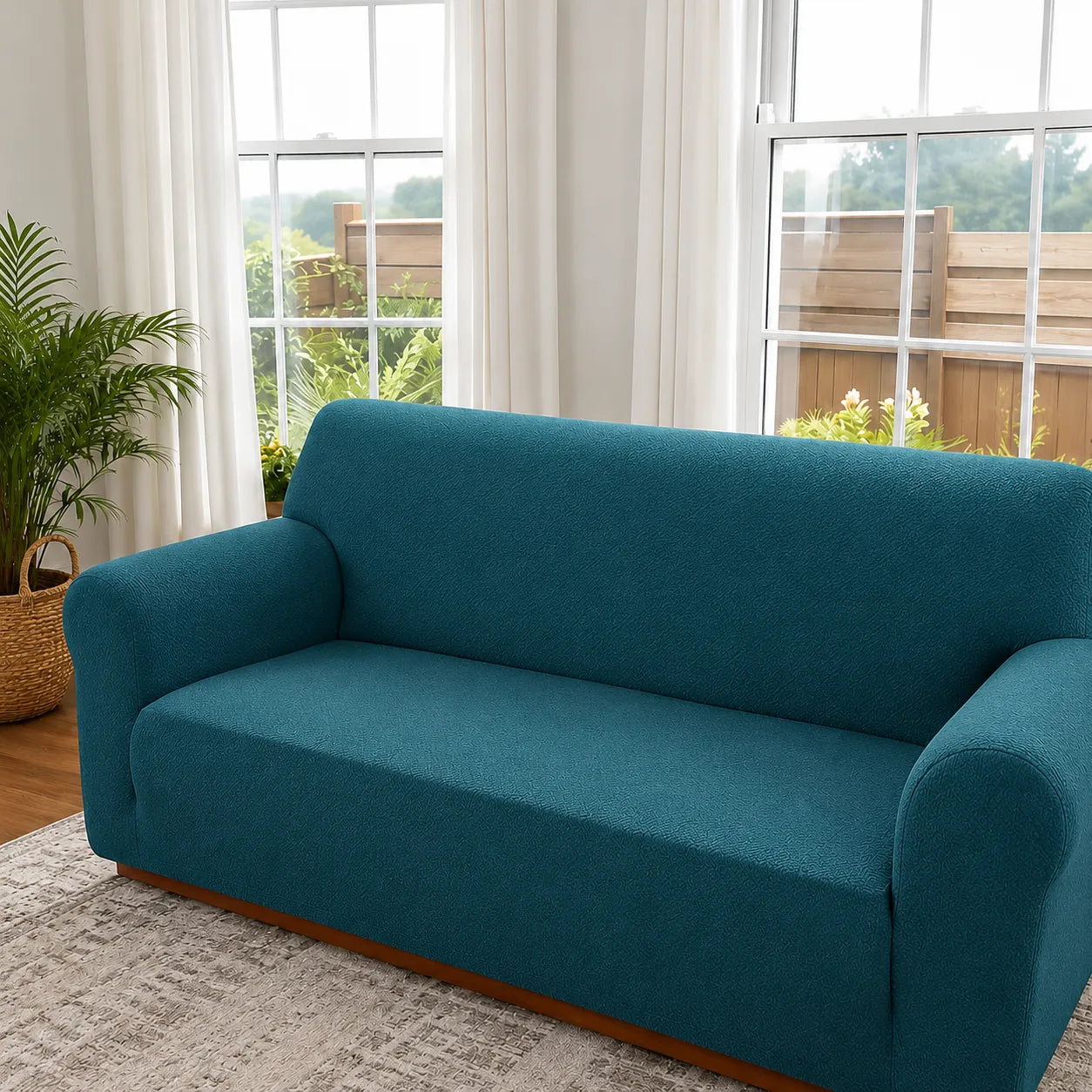 Jacquard Sofa Cover With Sculpted Texture
