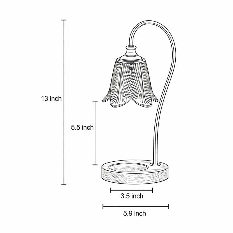 Lampada da tavolo con cera profumata in marmo per un'atmosfera senza fiamma