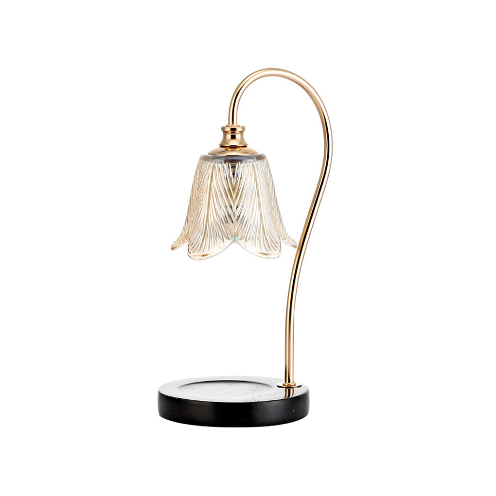 Lampada da tavolo con cera profumata in marmo per un'atmosfera senza fiamma